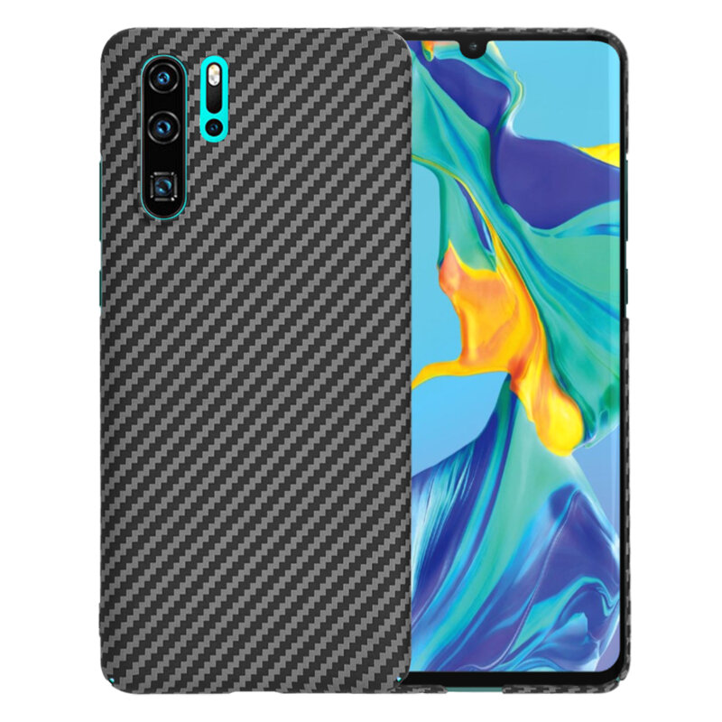 Husa Huawei P30 Pro New Edition Techsuit Carbonite FiberShell, negru