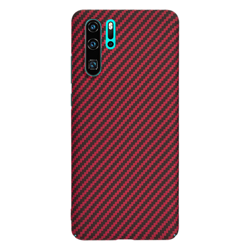 Husa Huawei P30 Pro Techsuit Carbonite FiberShell, rosu