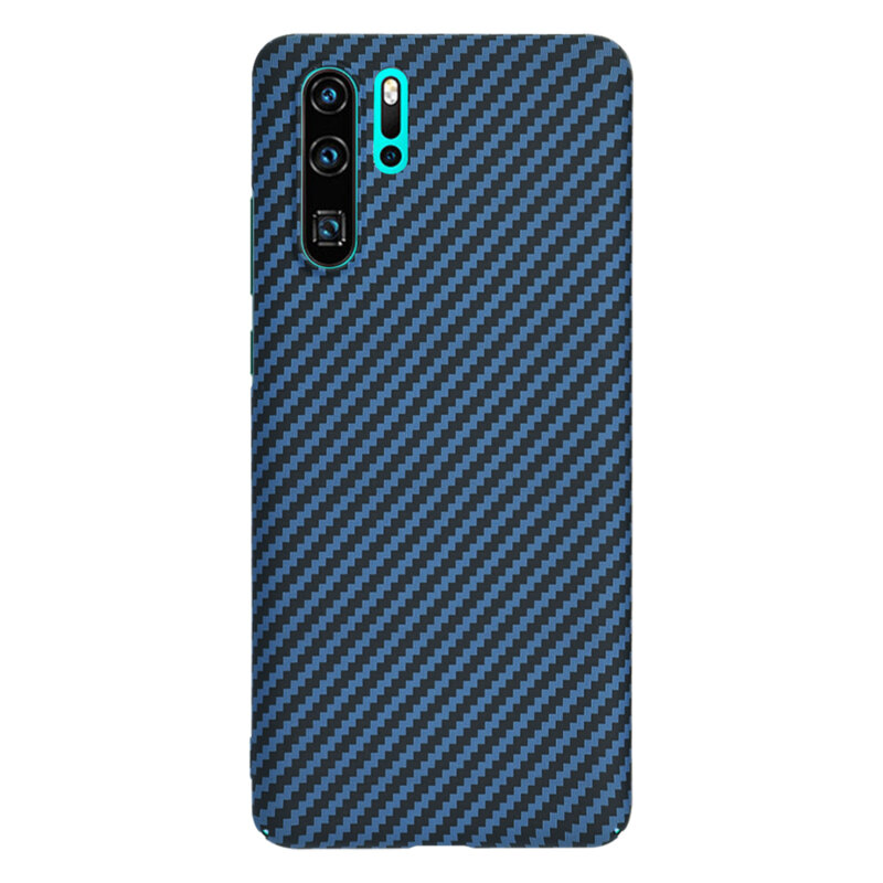 Husa Huawei P30 Pro Techsuit Carbonite FiberShell, cyan