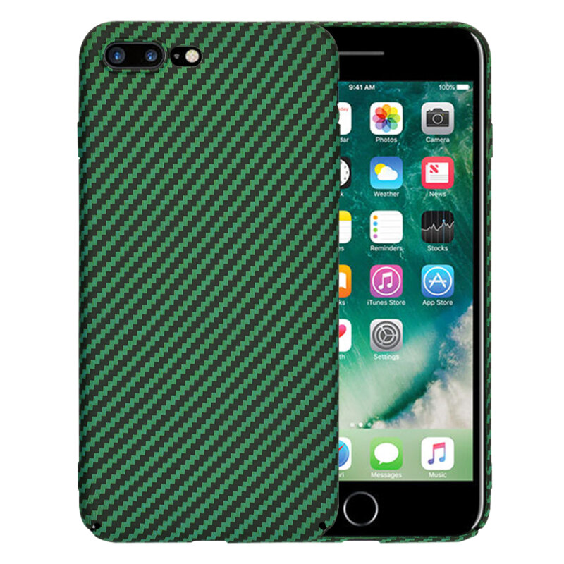 Husa iPhone 7 Plus Techsuit Carbonite FiberShell, verde