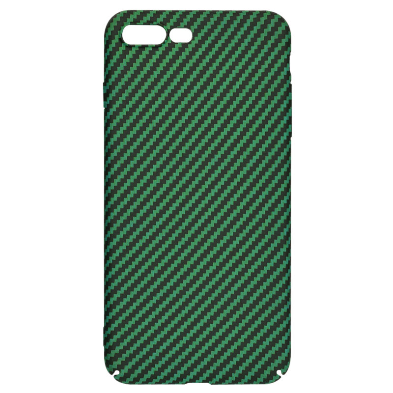 Husa iPhone 8 Plus Techsuit Carbonite FiberShell, verde