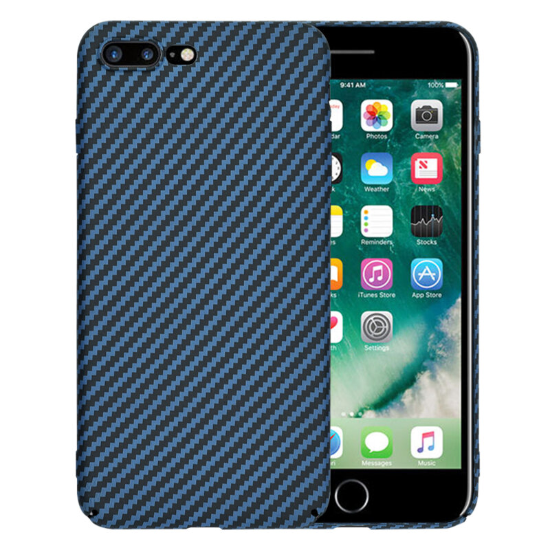 Husa iPhone 7 Plus Techsuit Carbonite FiberShell, cyan
