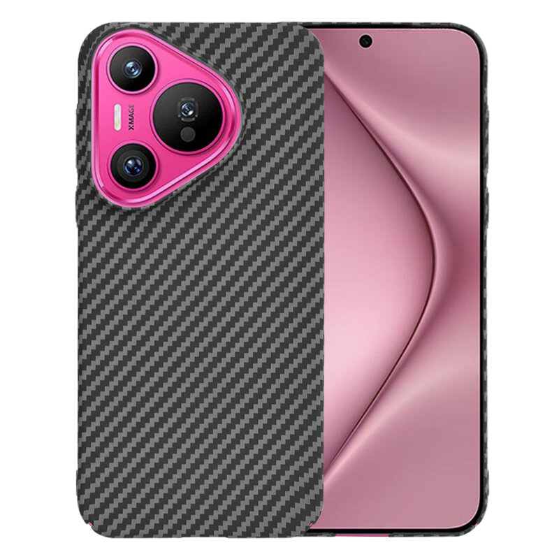 Husa Huawei Pura 70 Techsuit Carbonite FiberShell, negru
