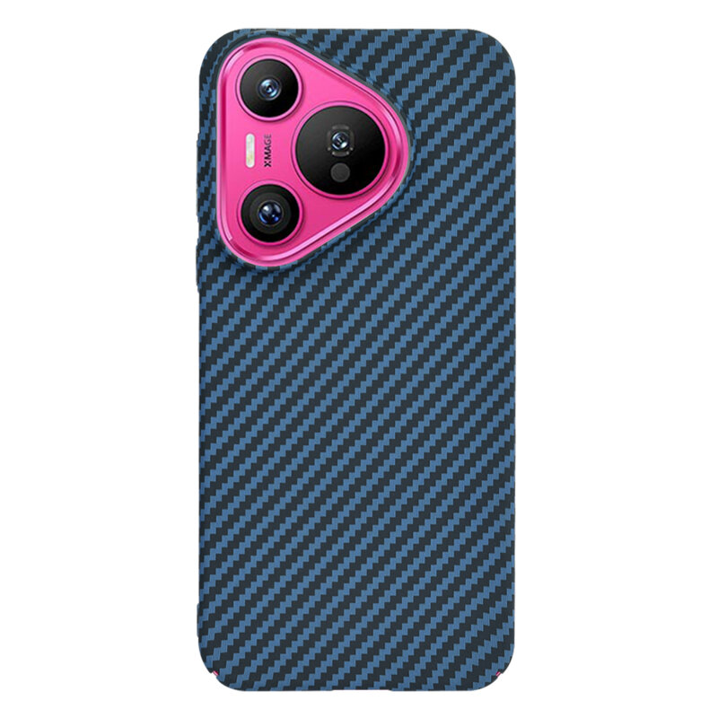 Husa Huawei Pura 70 Techsuit Carbonite FiberShell, cyan