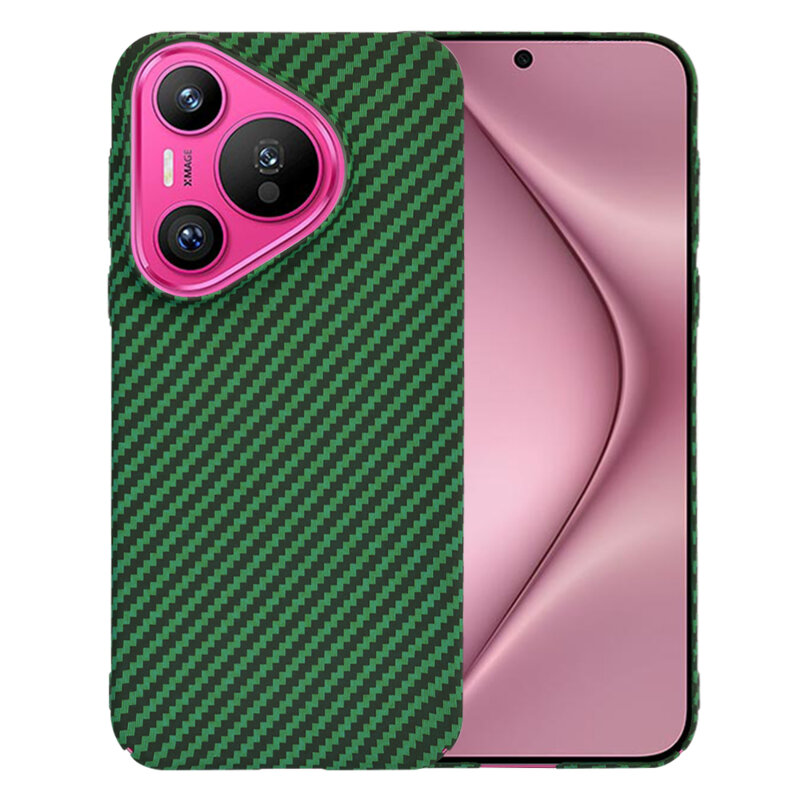 Husa Huawei Pura 70 Techsuit Carbonite FiberShell, verde