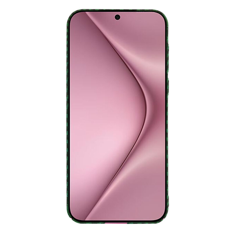 Husa Huawei Pura 70 Techsuit Carbonite FiberShell, verde