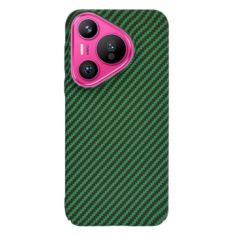 Husa Huawei Pura 70 Techsuit Carbonite FiberShell, verde