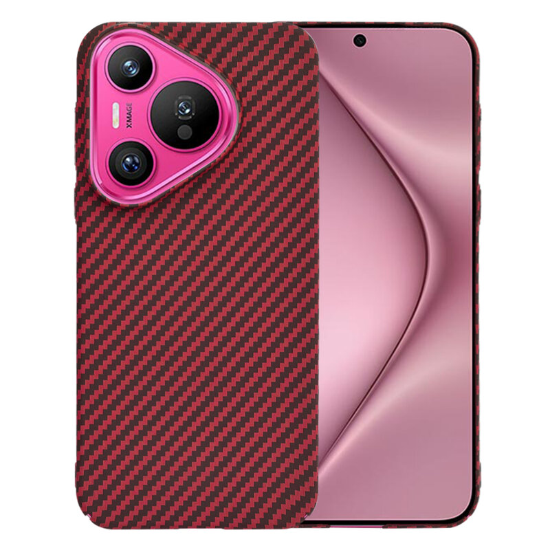 Husa Huawei Pura 70 Techsuit Carbonite FiberShell, rosu