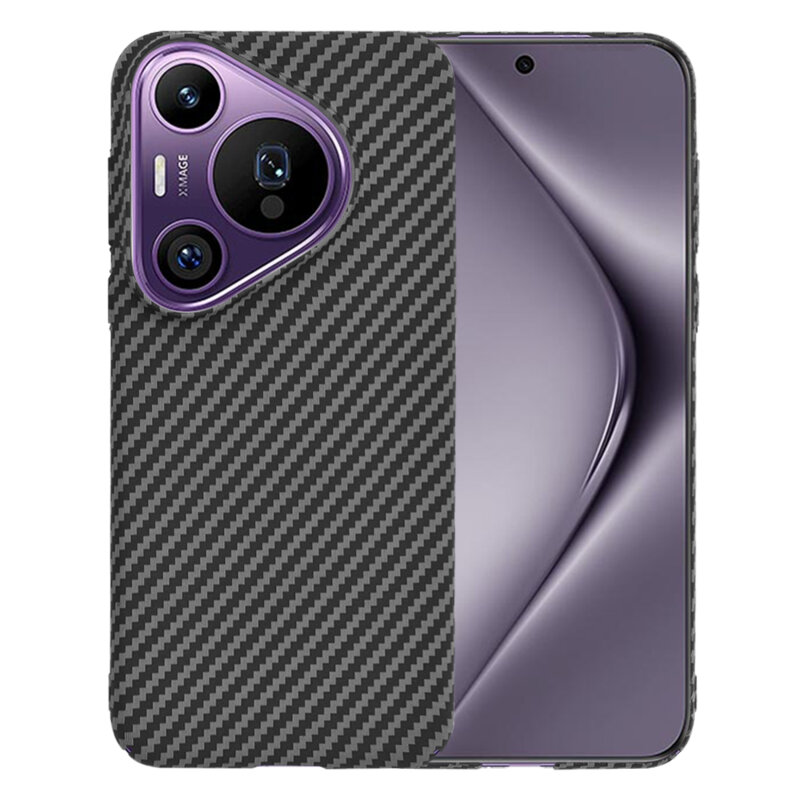 Husa Huawei Pura 70 Pro Techsuit Carbonite FiberShell, negru