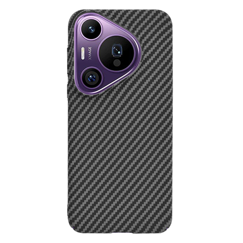 Husa Huawei Pura 70 Pro Techsuit Carbonite FiberShell, negru