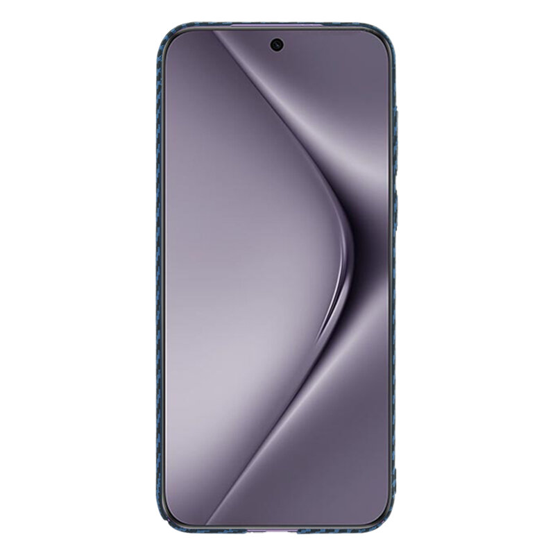 Husa Huawei Pura 70 Pro Techsuit Carbonite FiberShell, cyan