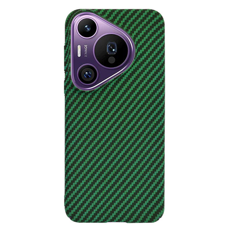 Husa Huawei Pura 70 Pro Techsuit Carbonite FiberShell, verde