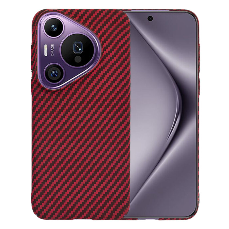 Husa Huawei Pura 70 Pro Techsuit Carbonite FiberShell, rosu