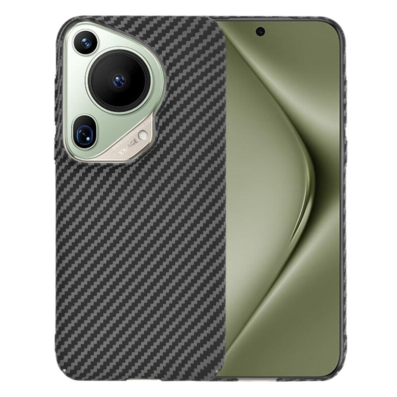Husa Huawei Pura 70 Ultra Techsuit Carbonite FiberShell, negru