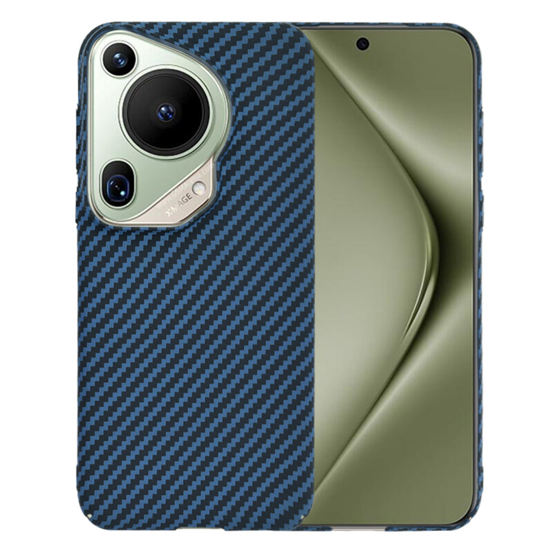 Husa Huawei Pura 70 Ultra Techsuit Carbonite FiberShell, cyan