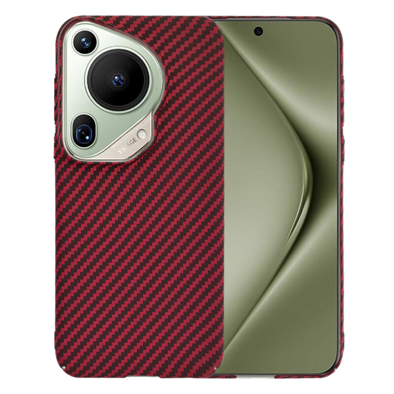 Husa Huawei Pura 70 Ultra Techsuit Carbonite FiberShell, rosu