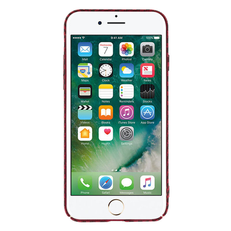 Husa iPhone 7 Techsuit Carbonite FiberShell, rosu