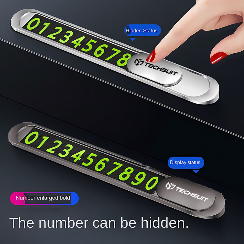 Suport numar telefon bord parcare temporara Techsuit, PNP1