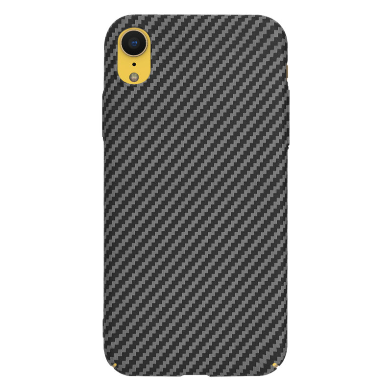 Husa iPhone XR Techsuit Carbonite FiberShell, negru