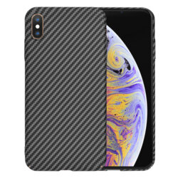 Husa iPhone XS Max Techsuit Carbonite FiberShell, negru