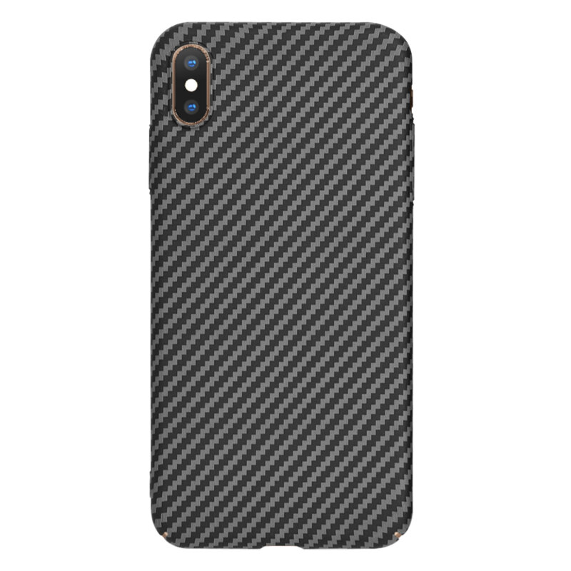 Husa iPhone XS Max Techsuit Carbonite FiberShell, negru