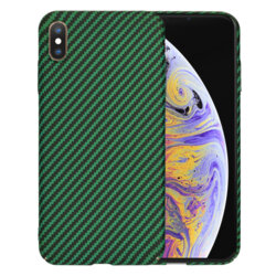 Husa iPhone XS Max Techsuit Carbonite FiberShell, verde