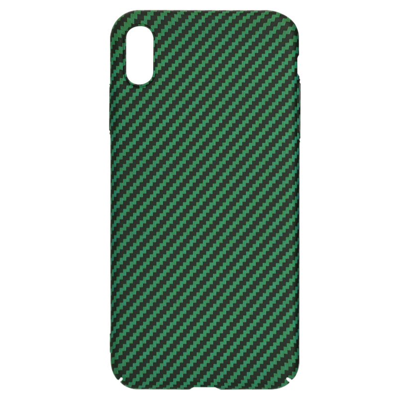 Husa iPhone XS Max Techsuit Carbonite FiberShell, verde
