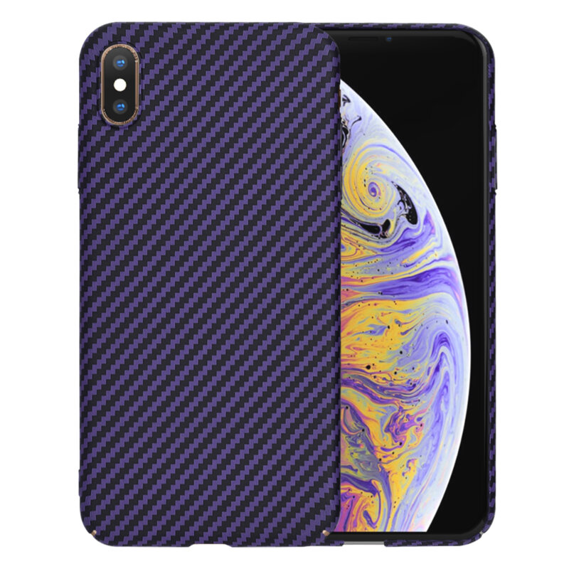 Husa iPhone XS Max Techsuit Carbonite FiberShell, mov