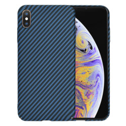 Husa iPhone XS Max Techsuit Carbonite FiberShell, cyan
