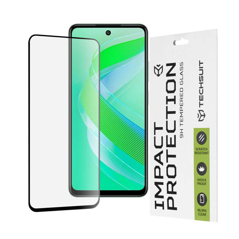 Folie sticla Infinix Smart 8 Techsuit 111D Full Glue Full Cover, negru