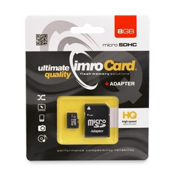 Card de memorie Imro Micro SDHC 8 GB Class 4 + Adaptor SD