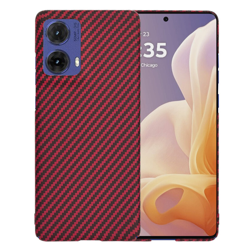 Husa Motorola Moto G85 Techsuit Carbonite FiberShell, rosu