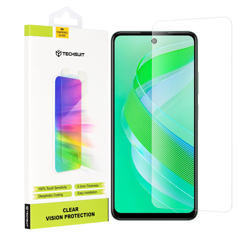 Folie sticla Infinix Smart 8 Techsuit Clear Vision Glass, transparenta