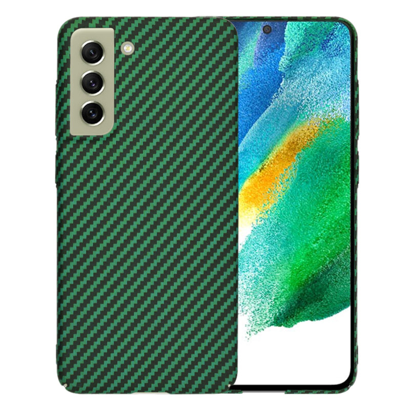 Husa Samsung Galaxy S21 FE 5G Techsuit Carbonite FiberShell, verde