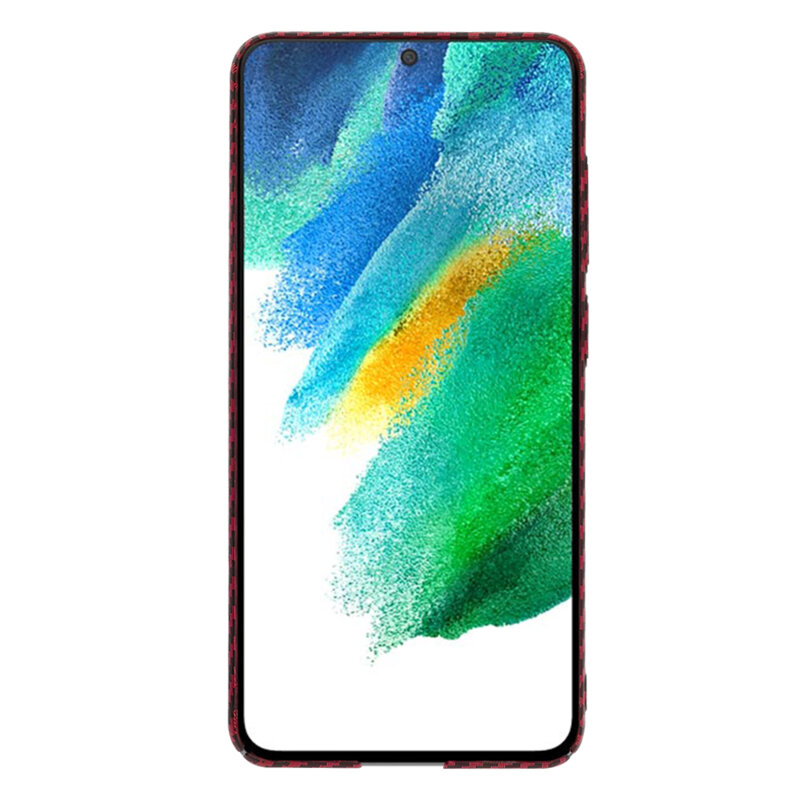 Husa Samsung Galaxy S21 FE 5G Techsuit Carbonite FiberShell, rosu