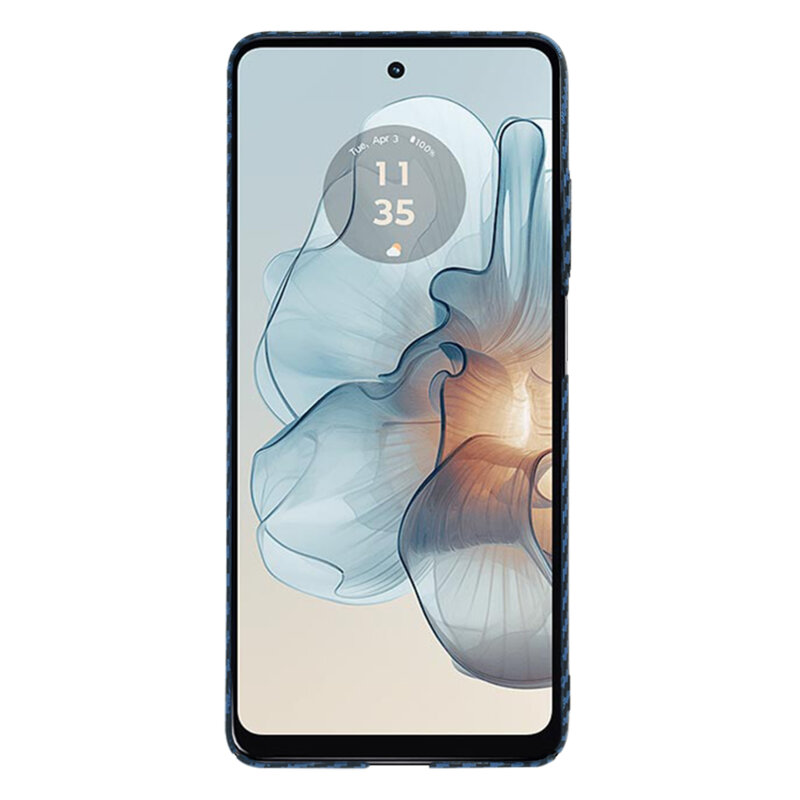 Husa Motorola Moto G24 Power Techsuit Carbonite FiberShell, cyan