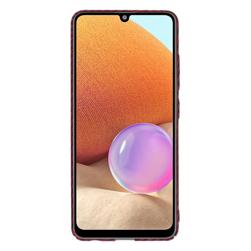 Husa Samsung Galaxy A32 4G Techsuit Carbonite FiberShell, rosu