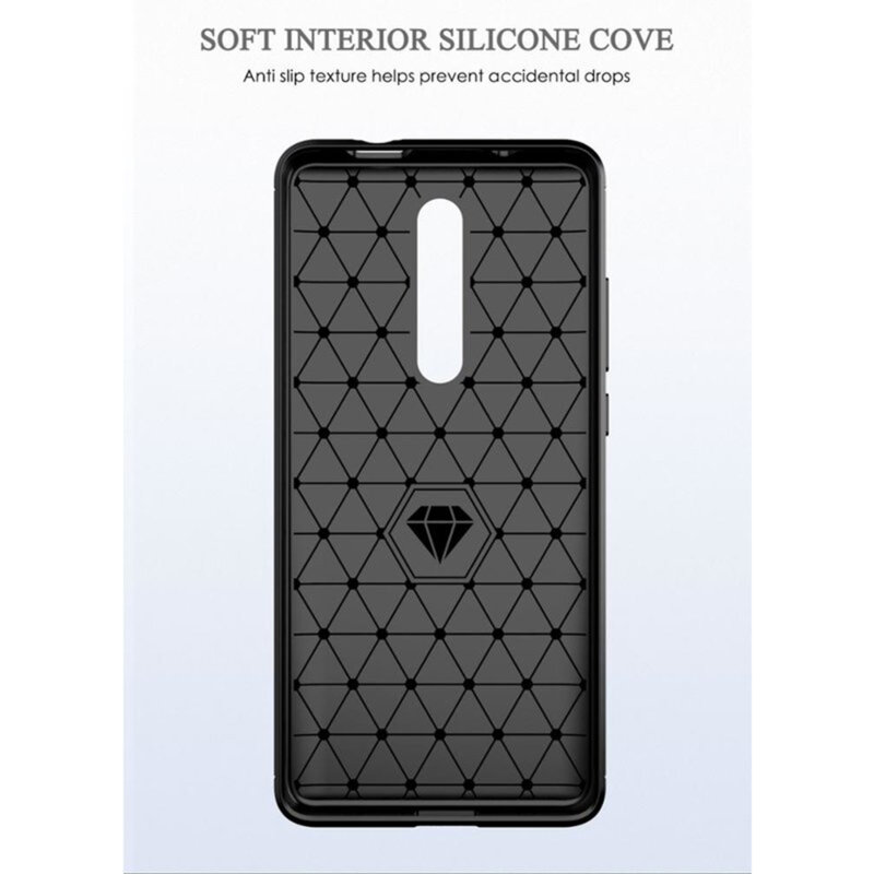 Husa Xiaomi Mi 9T Pro Techsuit Carbon Silicone, negru