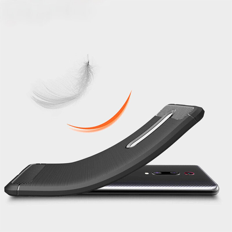 Husa Xiaomi Redmi K20 Techsuit Carbon Silicone, negru