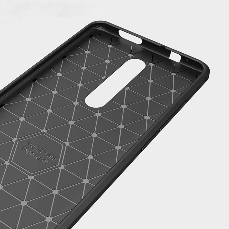Husa Xiaomi Redmi K20 Techsuit Carbon Silicone, negru