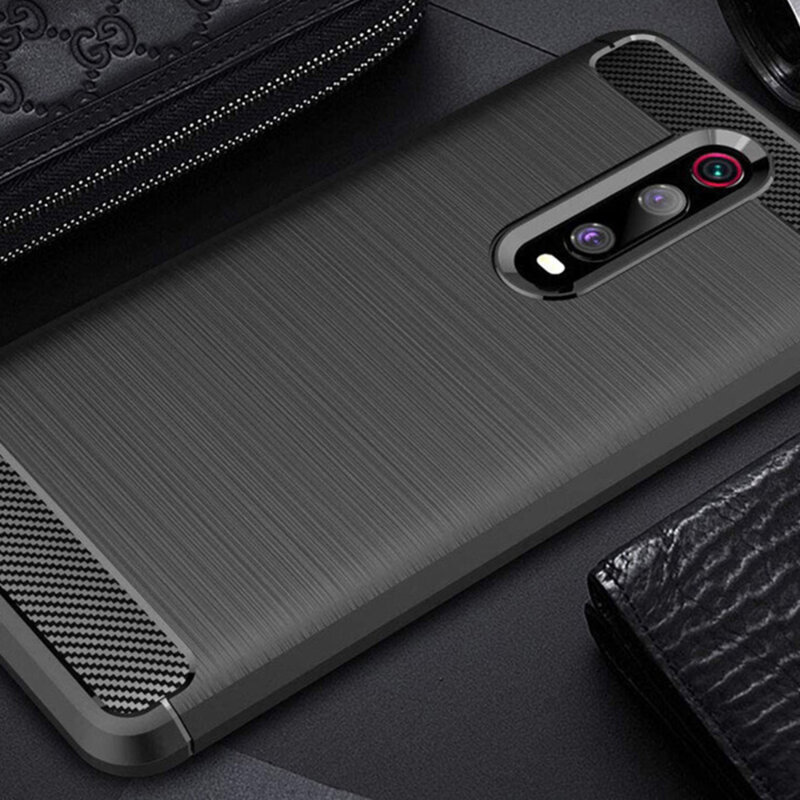 Husa Xiaomi Redmi K20 Pro Techsuit Carbon Silicone, negru