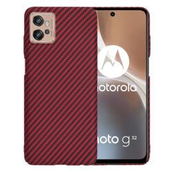 Husa Motorola Moto G32 Techsuit Carbonite FiberShell, rosu