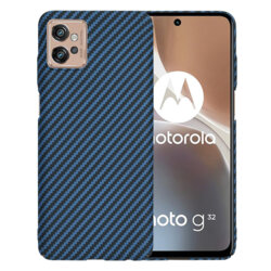 Husa Motorola Moto G32 Techsuit Carbonite FiberShell, cyan