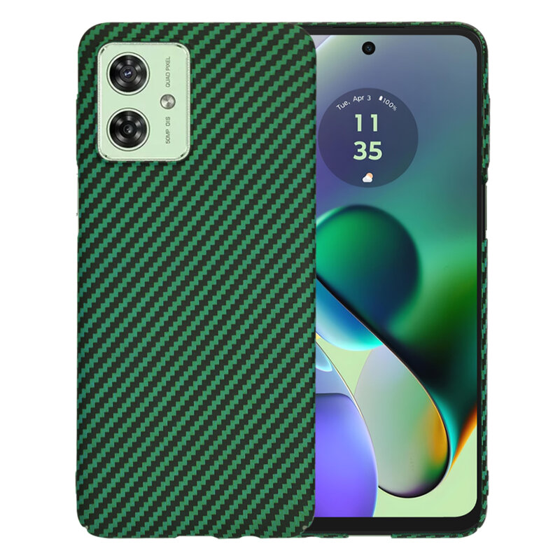 Husa Motorola Moto G54 Techsuit Carbonite FiberShell, verde