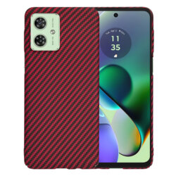 Husa Motorola Moto G54 Power Edition Techsuit Carbonite FiberShell, rosu