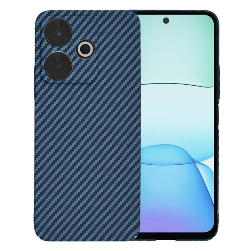 Husa Xiaomi Redmi 13 Techsuit Carbonite FiberShell, cyan
