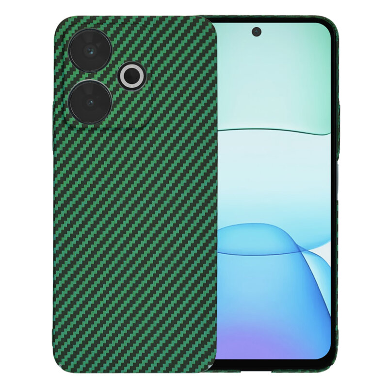 Husa Xiaomi Redmi 13 Techsuit Carbonite FiberShell, verde