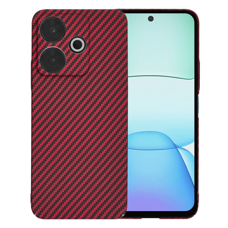 Husa Xiaomi Redmi 13 Techsuit Carbonite FiberShell, rosu