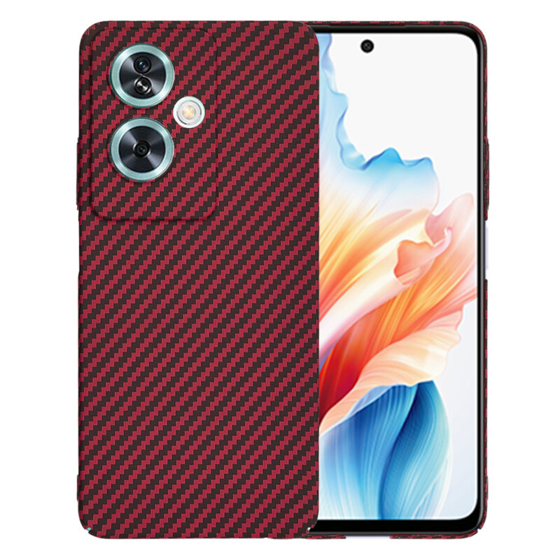 Husa Oppo A79 5G Techsuit Carbonite FiberShell, rosu