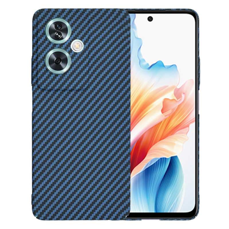 Husa Oppo A79 5G Techsuit Carbonite FiberShell, cyan